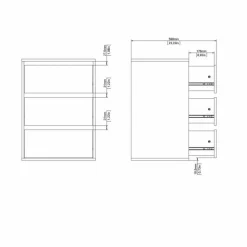 Palermo skuffeindsats m/3 skuffer hvid