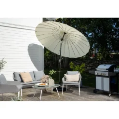 Palmetto Parasol - Sort,Hvid