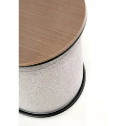 PAMPA sofabord 88x49cm med 2 x puffer - Valnød