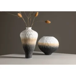 Pane Vase - Beige, Grå og Pink