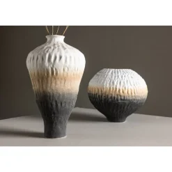 Pane Vase - Beige, Grå og Pink