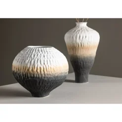 Pane Vase - Beige, Grå og Pink