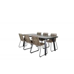 Paola Loungesæt - Havemøbelsæt - Beige,Sort,Natur