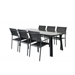 Paola t Loungesæt - Havemøbelsæt - Sort,Natur