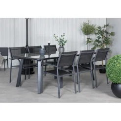 Paola t Loungesæt - Havemøbelsæt - Sort,Natur