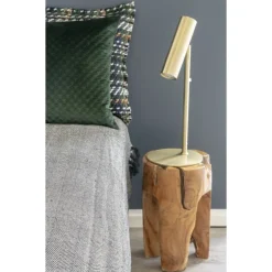 Paris Bordlampe - Lampe i messing med stofledning på 200 cm Pære: GU10/5W LED IP20