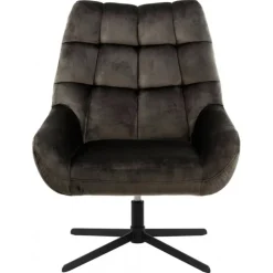 Paris drejestol Gråbrunt Velour