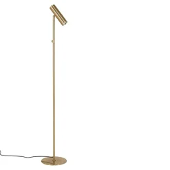 Paris Gulvlampe - Lampe i messing med stofledning på 210 cm Pære: GU10/5W LED IP20