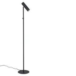 Paris Gulvlampe - Lampe i sort med stofledning på 210 cm Pære: GU10/5W LED IP20