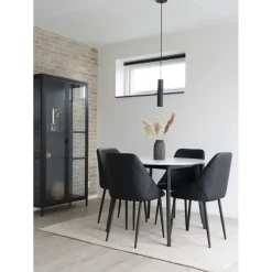 Paris Pendel - Lampe i sort med stofledning på 120 cm Pære: GU10/5W LED IP20