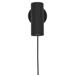 Paris Væglampe - Lampe i sort med stofledning på 190 cm Pære: GU10/5W LED IP20