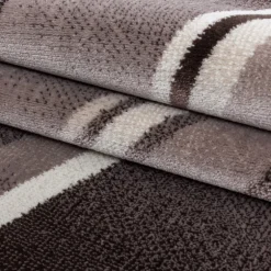 Parma Kortluvet tæppe Abstrakt Bølge - Brun