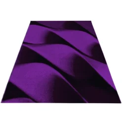 Parma Kortluvet tæppe Abstrakt Bølge - Lilla