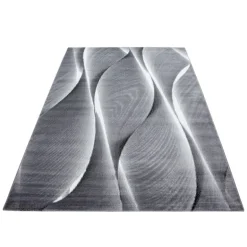 Parma Kortluvet tæppe Bølge - Sort