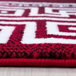 Parma Kortluvet tæppe Meander - Rød