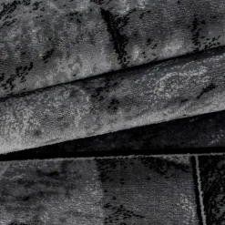 Parma Kortluvet tæppe Sten - Sort