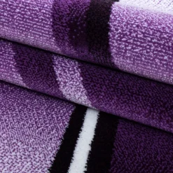 Parma Kortluvet Tæppeløber Abstrakt Bølge - Lilla