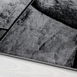 Parma Kortluvet Tæppeløber Sten - Sort