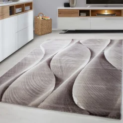 Parma Kortluvet Tæppeløber Bølge - Brun