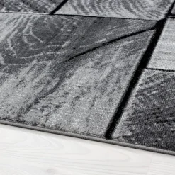 Parma Kortluvet Tæppeløber 3D - Sort