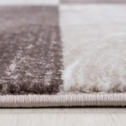 Parma Kortluvet Tæppeløber Abstrakt Ternet - Brun