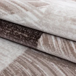 Parma Kortluvet Tæppeløber Abstrakt Ternet - Brun