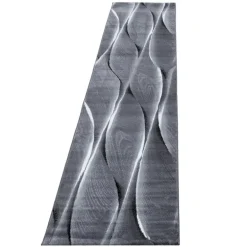 Parma Kortluvet Tæppeløber Bølge - Sort