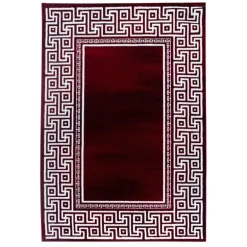 Parma Kortluvet Tæppeløber Meander - Rød