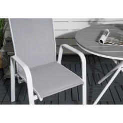 Parma Rund Loungesæt - Havemøbelsæt - Grå,Hvid