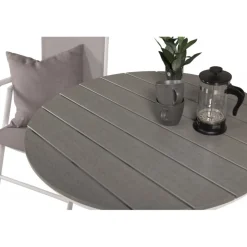 Parma Rund Loungesæt - Havemøbelsæt - Grå,Hvid