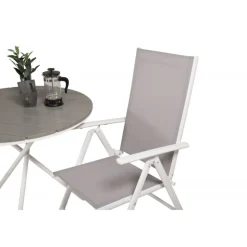 Parma Rund Loungesæt - Havemøbelsæt - Grå,Hvid