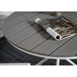 Parma Rund Loungesæt - Havemøbelsæt - Grå,Hvid