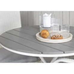 Parma Rund Loungesæt - Havemøbelsæt - Grå,Hvid