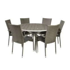 Parma Rundt Loungesæt - Havemøbelsæt - Grå,Hvid