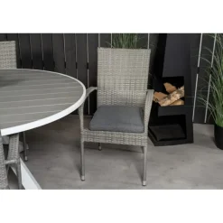 Parma Rundt Loungesæt - Havemøbelsæt - Grå,Hvid