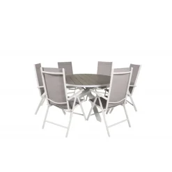 Parma Rundt Loungesæt - Havemøbelsæt - Grå,Hvid