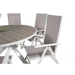 Parma Rundt Loungesæt - Havemøbelsæt - Grå,Hvid