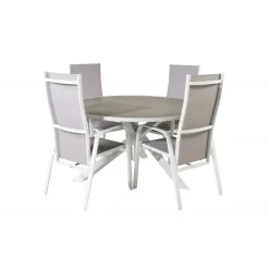 Parma Rundt Loungesæt - Havemøbelsæt - Grå,Hvid