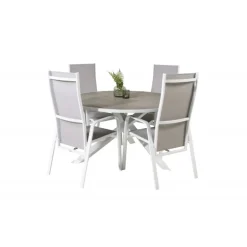 Parma Rundt Loungesæt - Havemøbelsæt - Grå,Hvid