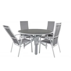 Parma Rundt Loungesæt - Havemøbelsæt - Grå,Hvid