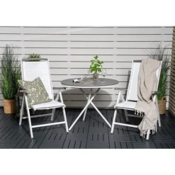 Parma Rundt Loungesæt - Havemøbelsæt - Grå,Hvid