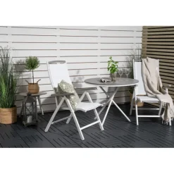 Parma Rundt Loungesæt - Havemøbelsæt - Grå,Hvid