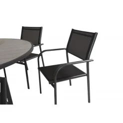 Parma Rundt Loungesæt - Havemøbelsæt - Sort,Grå