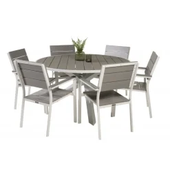 Parma Rundt Loungesæt - Havemøbelsæt - Grå,Hvid