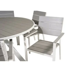 Parma Rundt Loungesæt - Havemøbelsæt - Grå,Hvid
