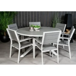 Parma Rundt Loungesæt - Havemøbelsæt - Grå,Hvid