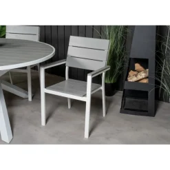Parma Rundt Loungesæt - Havemøbelsæt - Grå,Hvid