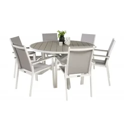 Parma Rundt Loungesæt - Havemøbelsæt - Grå,Hvid