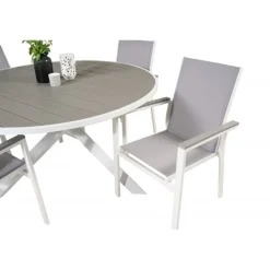 Parma Rundt Loungesæt - Havemøbelsæt - Grå,Hvid