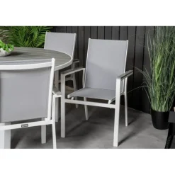 Parma Rundt Loungesæt - Havemøbelsæt - Grå,Hvid